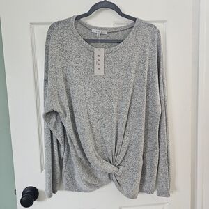 Gaze Women's Twisted Hem Long Sleeved Top XL